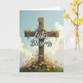 Ostergesegens-Szene Karte (Gelbe Blume)