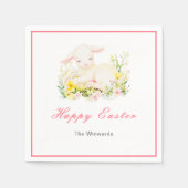 Ostergesichts-Brunch mit Lamm Serviette (Vorderseite)