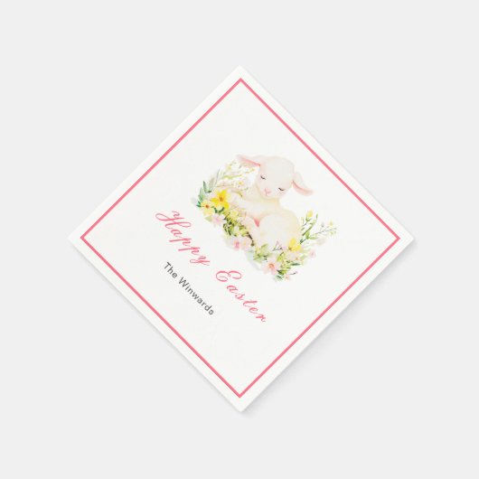 Ostergesichts-Brunch mit Lamm Serviette (Ecke)