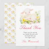 Ostergesichts Frühstück mit Lamm Dankeskarte (Vorne/Hinten)