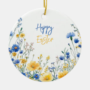 Ostergesichtsblumen keramik ornament