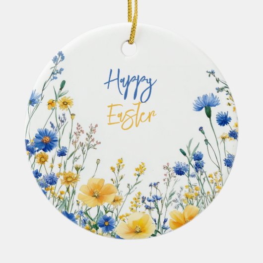 Ostergesichtsblumen keramik ornament (Vorne)