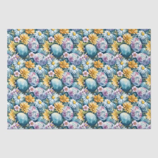 Ostergestecke und bunte Eier Seidenpapier (Vorderseite)