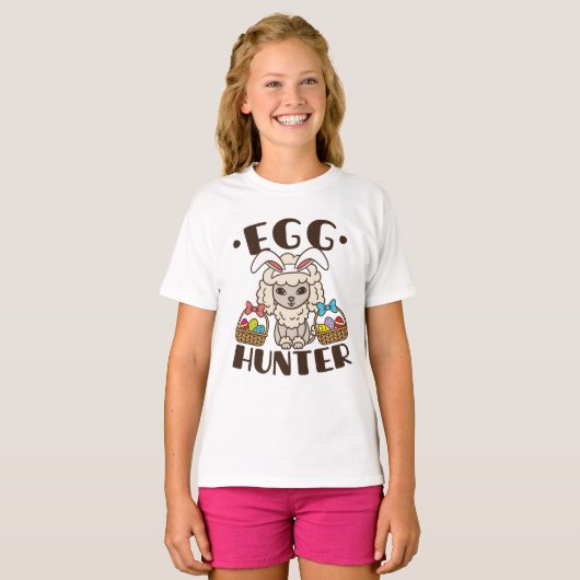 Ostergewächse Ei Hunter Hund T-Shirt (Vorne ganz)