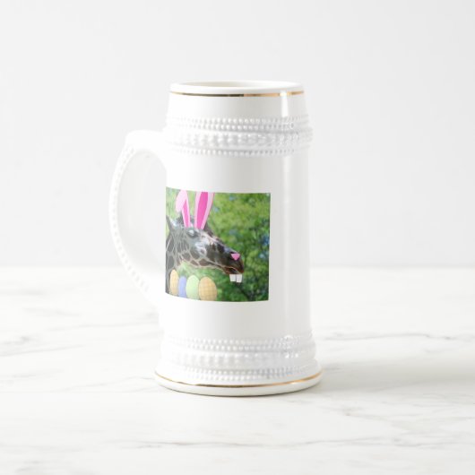 Ostergiraffe Bierglas (Vorderseite Links)