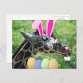 Ostergiraffe Feiertagspostkarte (Vorne/Hinten)