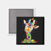 Ostergiraffe Welterbesichtigungstag Magnet (Vorderseite/Rückseite)
