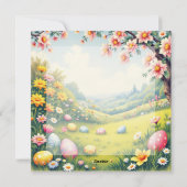 OsterGirl mit Bunnies Feiertagskarte (Rückseite)