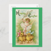 OsterGirl mit Chipkarte Feiertagspostkarte (Vorne/Hinten)