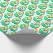 OsterGirl mit Osterkichel Vintag Geschenkpapier (Ecke)