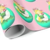 OsterGirl mit Osterkichel Vintag Geschenkpapier (Rolleneckpunkt)