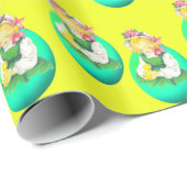 OsterGirl mit Osterkichel Vintag Geschenkpapier (Rolleneckpunkt)