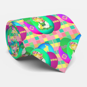 OsterGirl Osterkichel und Ostereier Kariert Krawatte