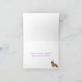 Osterglätte Dackel Feiertagskarte (Innenseite)