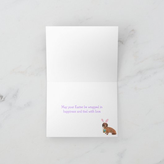 Osterglätte Dackel Feiertagskarte (Innenseite)