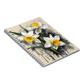 Osterglocke - Aquarellblumen Notizblock (Rechte Seite)