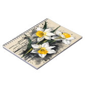 Osterglocke - Aquarellblumen Notizblock (Linke Seite)