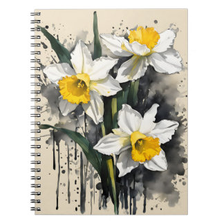 Osterglocke - Aquarellblumen Notizblock