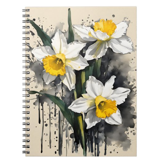Osterglocke - Aquarellblumen Notizblock (Vorderseite)