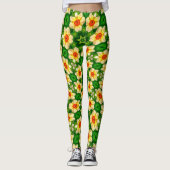 Osterglocke-Blume-Muster Leggings (Vorderseite)