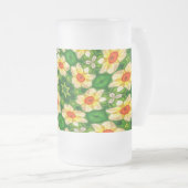 Osterglocke-Blume-Muster Mattglas Bierglas (VorderseiteRechts)