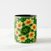 Osterglocke-Blume-Muster Zweifarbige Tasse (Mittel)