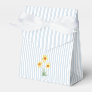 Osterglocken-Blumen-Blau-Gestreift-Preppy Geschenkschachtel