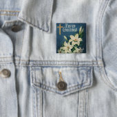 Osterglocken Blumen, Vintage religiöse Ostern Button (Beispiel)
