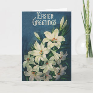 Osterglocken Blumen, Vintage religiöse Ostern Feiertagskarte
