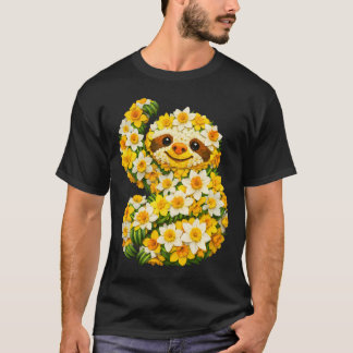 Osterglocken Faultier Blumen Gärtnerei T-Shirt