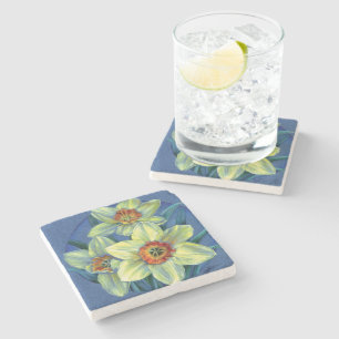 Osterglocken Frühling Kunst Wasserfarbe Untersetze Steinuntersetzer