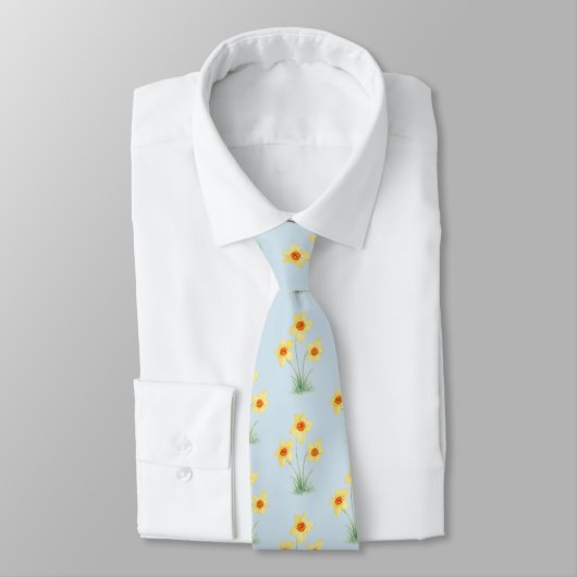 Osterglocken-Frühlingsblumen-Malerei-Muster Krawatte (Gebunden)