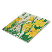 Osterglocken-Holzschnittmalerei Fliese (Seite)