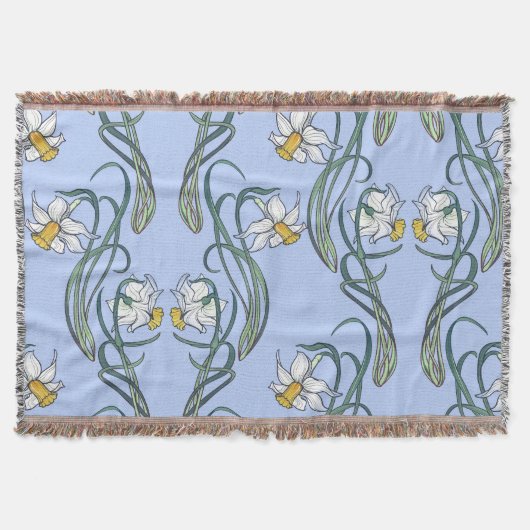Osterglocken Kunst: Jugendstil Frühling Decke (Vorderseite)