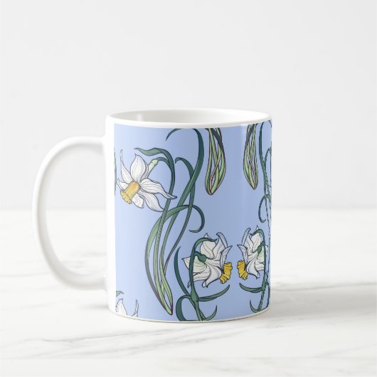 Osterglocken Kunst: Jugendstil Frühling Kaffeetasse (Links)