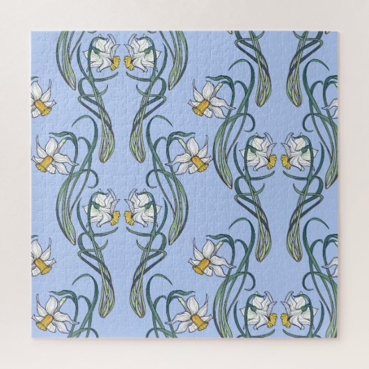 Osterglocken Kunst: Jugendstil Frühling Puzzle (Vertikal)
