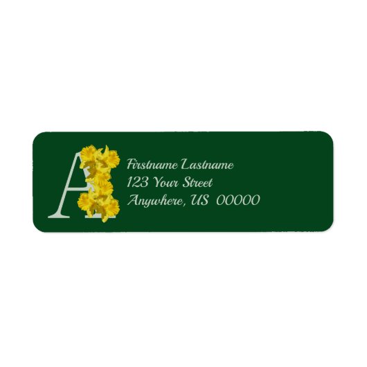 Osterglocken-Monogramm Anfangsbuchstabe A Ihr Name (Vorne)