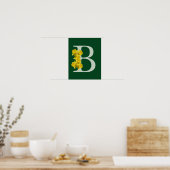 Osterglocken-Monogramm Anfangsbuchstabe B Poster (Küche)