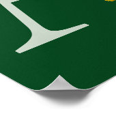 Osterglocken-Monogramm Initiale A Poster (Ecke)