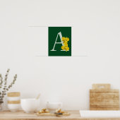 Osterglocken-Monogramm Initiale A Poster (Küche)