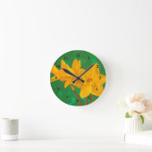 Osterglocken Runde Wanduhr (Zuhause)