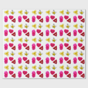 Osterglocken, Tulpen und Rosen Geschenkpapier