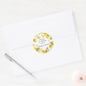 Osterglocken und Schmetterlinge Hochzeit Aufkleber (Umschlag)