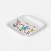 Ostergnom-Gnomes mit Eiern Pappteller (Gewinkelt)