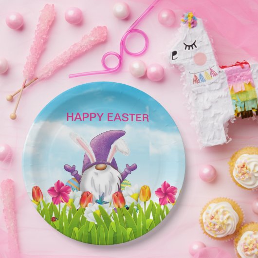 Ostergnome Napkins Pappteller (Party)