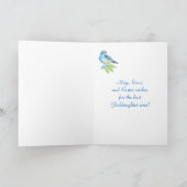 Ostergodtochter Ostergebirge Bluebird Feiertagskarte (Innenseite)