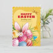 Ostergolden Feiertagskarte (Stehend Vorderseite)