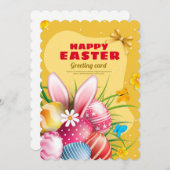 Ostergolden Feiertagskarte (Vorne/Hinten)