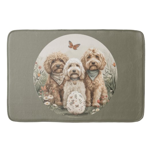 Ostergoldendoodle-Hunde Badematte (Vorderseite)
