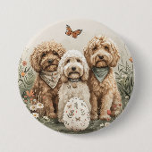 Ostergoldendoodle-Hunde Button (Vorderseite)